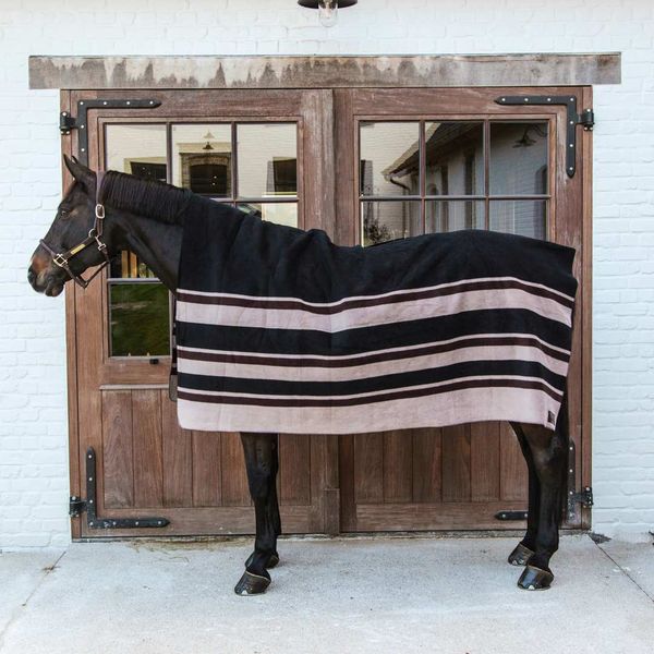 Hovedbilde Kentucky Heavy Fleece Rug Square Stripes Brown
