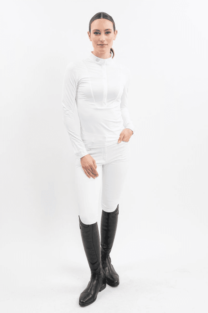 Harcour Stella Competition Polo LS White