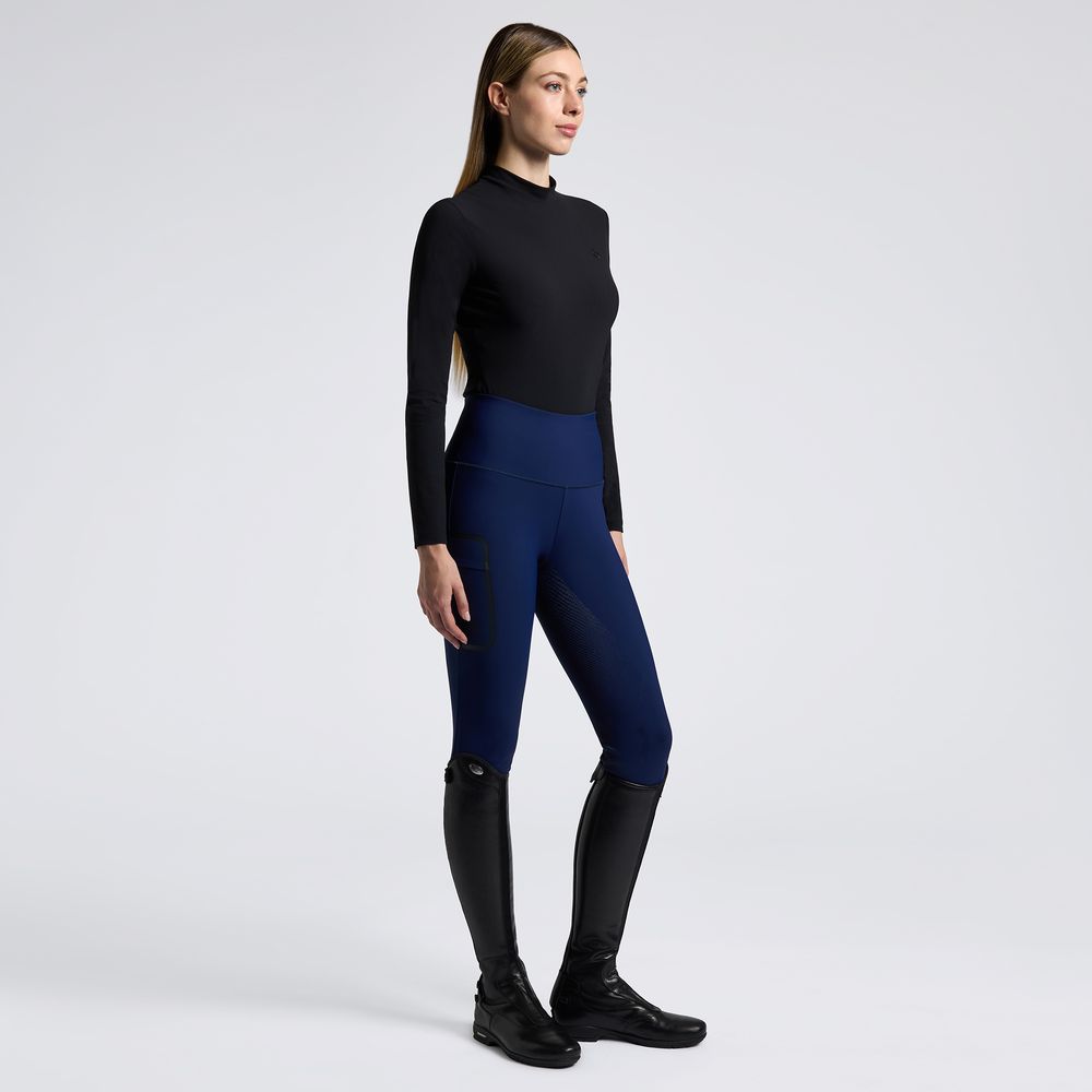 Cavalleria Toscana Jersey L/S Training Polo Black