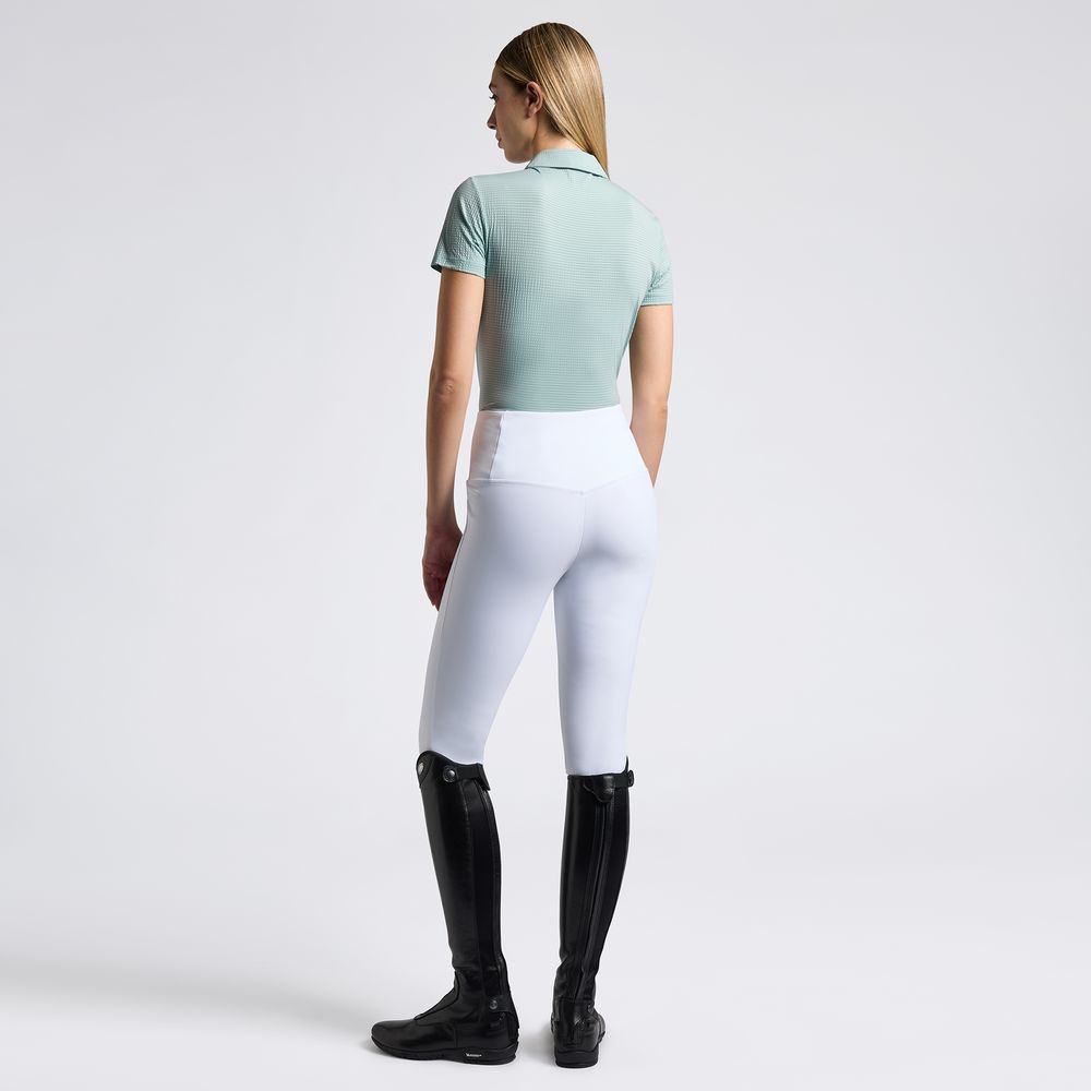 Cavalleria Toscana Jersey S/S Training Polo Teal Green